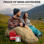 Travel Medicine Kit - Compact TSA-Approved Medication Pack for Travel, Camping, Cruises - Includes Over-the-Counter Individual Medicine Packets