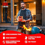 70 pcs Fire Starter - Natural Fire Starters for Campfires, Fire Pit, Pizza Oven, Fireplace, Smoker, BBQ, Pellet Stove & Wood - Fire Starters for Grill, Charcoal Starter