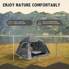 CloudCamp Inflatable Tents for Camping- 6 People Waterproof Oxford Fabric(210D), Quick Setup Air Tent with Manual & Battery Pump, UV Protection, 4-Season Inflatable Tent