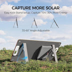 FF Flashfish Solar Generator With Solar Panel, 144.3Wh/39000mAh Electri Generator With 60W Solar Panel with, Emergency Power Supply with AC/DC/USB/Type C/LED Lights for Camping, Home, Power Outage