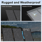 45W Portable Solar Panels Chargers with USB-C, USB-A and DC Outputs Foldable IP67 Waterproof Solar Panel for Camping,Power Emergency for Small Power Station,Phones, Power Banks