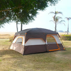 KTT Large Tent 8-10-12 Person,Family Cabin Tents,2 Rooms,2 Doors and 4 Windows with Mesh,Straight Wall,Waterproof,Double Layer,Big Tents for Outdoor,Picnic,Camping,Family Gathering