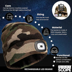 Classic Rechargeable LED Warm Knit Beanie Head Light Hat Headlamp for Outdoor Activities
