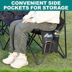 1MORE Soccer Bench - Portable Folding Team Bench, 6 Seats Foldable Sideline Benches, Soccer Chair with Bag & Backrest, Adult Team Chair for Football Camp Sport Events Outdoor Seating.Black