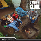 Black Sierra Oversized Camping Chair for Adults – 400 lb Heavy Duty Folding Chair with Cup Holders & Carry Bag