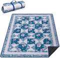 Extra Large Picnic Blankets Waterproof Foldable (60"x 80") Beach Blanket Waterproof Sandproof,3-Layer Thicking Mat Outdoor Packable Camping Blanket