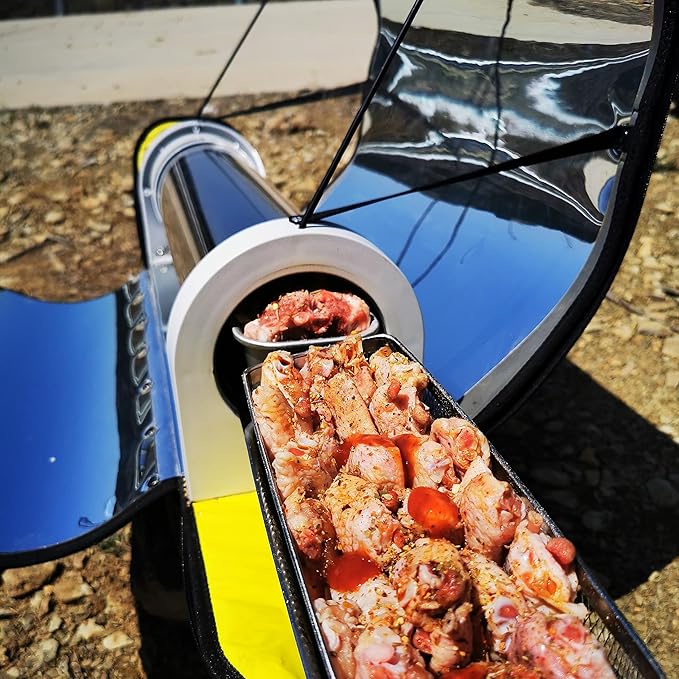 Solar Stove Portable Stove Solar Oven - Solar Cooker for Outdoor Cooking with 5L Large Capacity with Theometer, and Easy-to-Use Design for Camping Hiking and Family Party