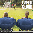 Black Sierra Oversized Camping Chair for Adults – 400 lb Heavy Duty Folding Chair with Cup Holders & Carry Bag