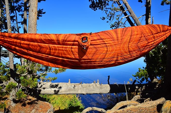 Kijaro Lightweight Hammock – Perfect Backpacking Hammock, Portable Hammock & Camping Hammock – Holds Up to 300lbs – Various Outdoor Hammock Colors & Patterns