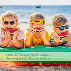 Beach Tent - Sun Shelter for Shade with UV Protection and Water-Resistant Coating for Sports Events and More with Carry Bag by Wakeman Outdoors