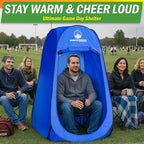 Wakeman Kid Size Pop Up Changing Tent, 3 x 3 x 5.2ft, Mini Camping Shower Tent, Portable Toilet Stall, or Dressing Room for Beach, Dance Recitals, or Sports with Carry Bag, Polyester, Blue