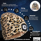 Classic Rechargeable LED Warm Knit Beanie Head Light Hat Headlamp for Outdoor Activities