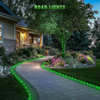 JMEXSUSS 2 * 200 LED Green Solar Rope Lights, 66ft IP 65 Waterproof Solar String Light Outdoor, 8 Modes Christmas Lights for Camp Trampoline Ladder Slide Tent (Pack of 2)