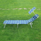 Portable Folding Bed for Adults with Neck Strap Metal Canvas Fold Up Bed with Sunshade Cots for Camping with Handles Load Bearing 160kg for Guest, Travel, Vacation, Camping(Purple)