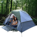 XL 4 Person Dome Camping Tent, Double Layer Waterproof, Removable Rain Fly, for Outdoor Hiking, Fishing