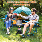 Camping Stove Propane Burner, Portable Camp Stove with Foldable Gas Tank Base, Adjustable Flame Backpacking Cooker for Camping, Small Single Burner Propane Stoves Kit for Hiking Tent Outdoor Cooking