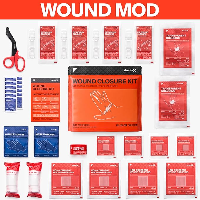 Zip Stitch Wound Closure Strips - Repair Wounds Without Stitches - Zipstitch Sutures - Laceration Closure First Aid Kit