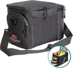 Rockland Guard Insulated Lunch Bag for Men - Lunch Box for Women with Compartments for Meal Prep Containers, Bottles, Snacks, Extra Storage Pockets - Lunchbox for Work, Travel, Picnic, Camping - Black