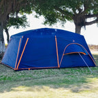 KTT Extra Large Tent 10-12-14 Person(B),Family Cabin Tents,2 Rooms,3 Doors and 3 Windows with Mesh,Straight Wall,Waterproof,Double Layer,Big Tent for Outdoor,Picnic,Camping,Family Gathering