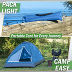 2 Person Camping Tent with Rain Fly and Carrying Bag - Lightweight Outdoor Tent for Backpacking, Hiking, or Beach Use by Wakeman Outdoors