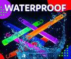PartySticks Glow Sticks Party Supplies for Kids and Adults (30pk Assorted) - 6 Inch Bulk Glow Light Up Sticks Party Favors, Glow in the Dark Party Decorations, Waterproof Nontoxic Glow Necklaces
