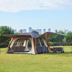 KTT Extra Large Tent 12 Person(A),Awning Family Cabin Tents,2 Rooms,4 Doors and 4 Windows with Mesh,Straight Wall,Waterproof,Double Layer,Big Tent for Outdoor,Picnic,Camping,Family Gathering。