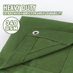CARTMAN Finished Size 20x20 Feet Canvas Tarp with Rustproof Grommets, Heavy Duty Multipurpose Tarpaulin Cover for Canopy Tent, Roof, Camping, Woodpile