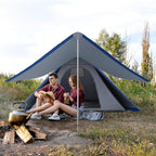 15.4'x15.4'x8.5' Waterproof Teepee Tent, with Porch, for 2-3 Person Backpacking Camping