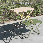 Metal Portable Tactical Camping Table, Foldable Lightweight Small Table with Storage Bag, Durable Carbon Steel Outdoor Picnic Table, Perfect for Fishing, Hiking and BBQ