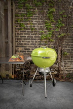Weber Master-Touch Charcoal Grill, 22-Inch, Spring Green – Premium Outdoor BBQ Grill with Tuck-Away Lid Holder & One‑Touch™ Cleaning System, Porcelain‑Enameled Kettle