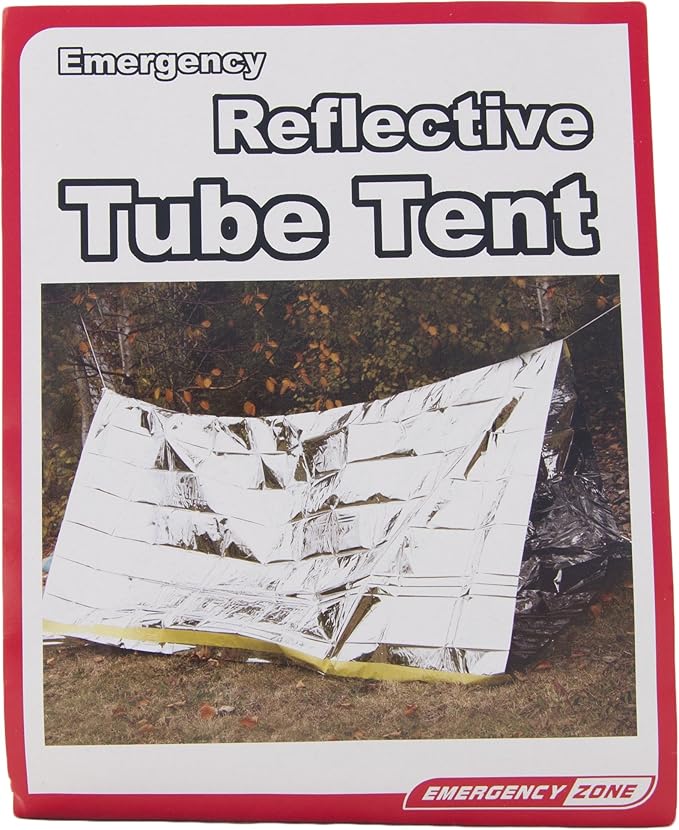 Emergency Zone Reflective & Green Survival 2 Person Tube Tents. Available in 1, 2, 3, 48 Packs.