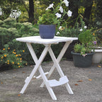 Adams Manufacturing 8500-48-4702 Plastic Quik-Fold Side Table 2 Pack, White