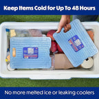 Cooler Shock Ice Packs - Reusable, Premium, Large Pack and Lunch Set for Long Term Use - Cools Faster Than Ice - Cooler Accessories