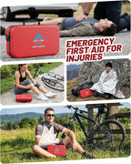 500 Pcs First Aid Kit for Home/Car/Travel/Camping/Businesses, Waterproof Emergency Kit for Hiking, Sports, Truck, Office, Vehicle & Outdoor Emergency Supplies, Well-Organized Home Travel Essentials