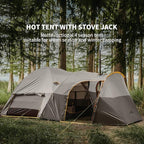 Naturehike KOTA 4/6/8 Person Camping Tent, Double Layer Waterproof 4 Person 6 Person 8 Person Tents for Camping, Large and Tall Family Tent with Vestibules Porch