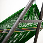 Best Home Fashion Hammock for 2 Persons with Collapsible Steel Stand 600 lbs Capacity- Portable Carrying Case, Adjustable, Perfect for Camping Beach Patio, EZ Daze Foldable Hammock with Stand- Green