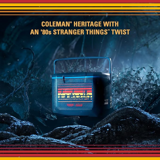 Coleman Stranger Things Outdoor Gear Collection, Limited Edition Stranger Things & Coleman Upside Down Camping Assortment, Cooler/Chair/Tent/Sleeping Bag