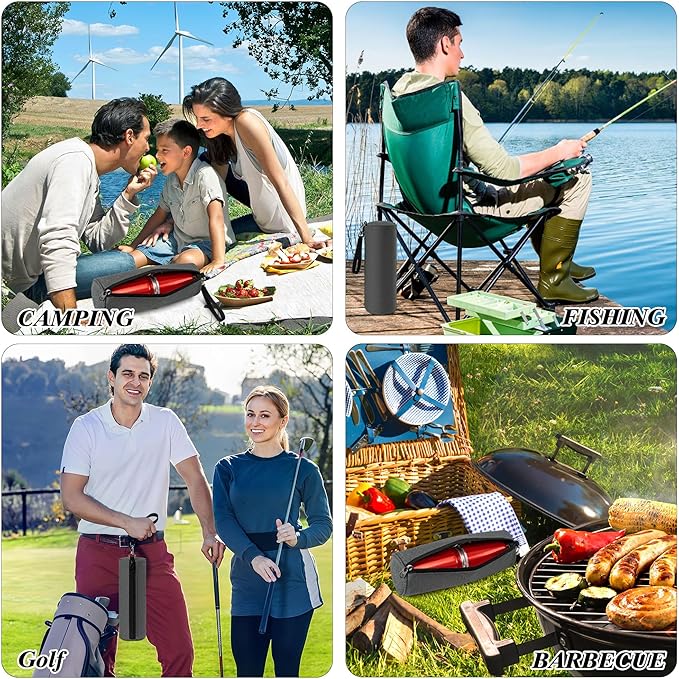 2 Pack Golf Cooler Beer Sleeve for Golf Bag Beverage Sleeve Small Can Cooler Accessories Keep Drinks Cold Golf Cooler Sleeve for Outdoor Sports Daily Work Travel Hiking