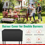 iCOVER Patio Cover for Camp Chef 2 Burners Stove, 600D Heavy Duty Stove Cover for Propane Double Burners Cooking Camping Stoves, Two Burners Stove Cover for Gas One, Outvita, Rovsun, Vivohome