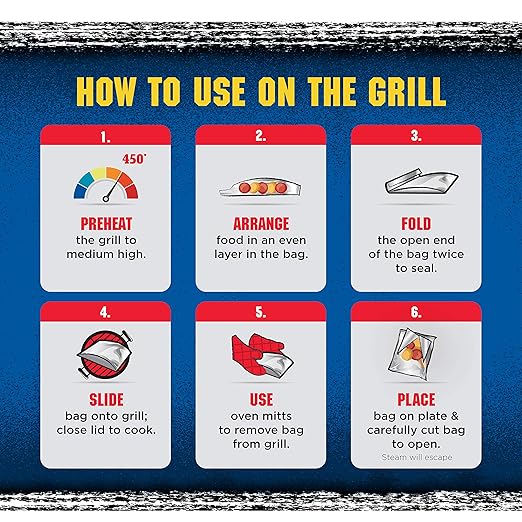 Kingsford Extra Tough Grilling Bags, Heavy Duty Aluminum Foil Bags for Grill and Oven Cooking, Steam and Smoke Food Prep, Disposable BBQ Cooking Bags for Easy Cleanup, 15.5 x 10 In, 4 Count