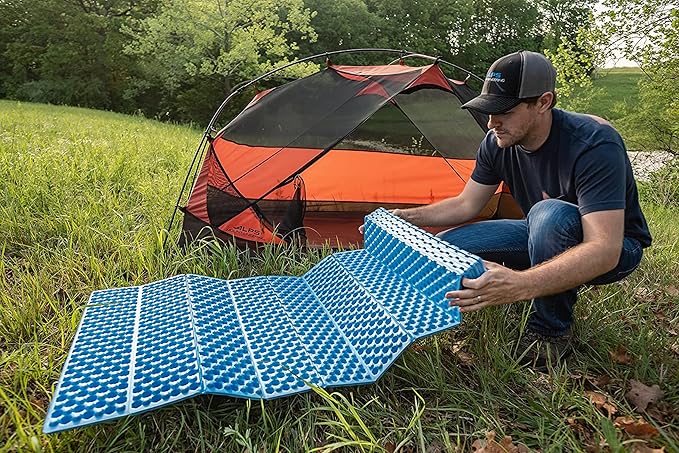 ALPS Mountaineering Foldable Foam Mat – Lightweight Portable Sleeping Pad with Tri-Fold Design, Cushioned Comfort & Compact Pack Size for Camping, Hiking, Backpacking & Outdoor Adventures