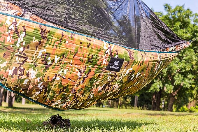 OneTigris Hideout Hammock Underquilt, Lightweight 4 Season Hammock Gear for Camping, Hiking, Backpacking, Travel, Beach, Backyard, Patio, Portable