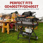 GD3701 Portable Collapsible Grill Stand for GD4002TP & GD4002T, Folding Grill Cart Trolley for Outdoor Cooking Camping, Tailgating & Patio, BBQ Stand Trolley, Black