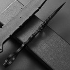 GTK397 Cool Fixed Knife D2 Steel Blade Stainless Steel Handle EDC Tool Knifes for Outdoor Camping Adventure Survival(A)