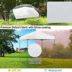 Tangkula 6.6x6.6 Ft Pop Up Canopy, 1 Person Instant Setup Canopy Tent with Center Lock, UPF 50+ Sun Protection, 8 Stakes, 4 Ropes, Portable Outdoor Canopy with Carrying Bag