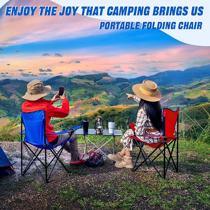 Huwena 10 Pack Folding Camping Chairs Bulk with Cupholder Carry Bags Lightweight Beach Chairs Collapsible Portable Outdoor Lawn Chair for Picnic, Camp, Outside
