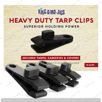 12 Pack - Tarp Clips Heavy Duty Lock Grip - Strong Clips - Superior Holding Power - Alligator Locking Clamp Design - Multipurpose, Tarp Tie Downs, Canvas, Shade Cloth, Tent, Banner, Awnings (12 Pack)