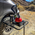 Tire Table Medium Aluminum Camping Table for Camp, Travel, Tailgating, Overlanding and Outdoor Work | Easily Holds 50 Pounds | Installs Within Seconds | 29" x 23" x 1.5"
