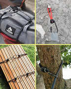 6 Inch Small Bungee Cord with Hooks Camping Accessories - 10 PCS Heavy Duty Elastic Cord Durable Rubber Canopy Ties Perfect for Camping, Luggage, Tents, Wire Hooks
