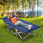 ABORON Heavy-Duty Folding Guest Bed for Adults, 500lb Capacity, Portable Extra Cot with 1229D Double Layer, Ideal for Indoor Guest Stays & Temporary Home Use